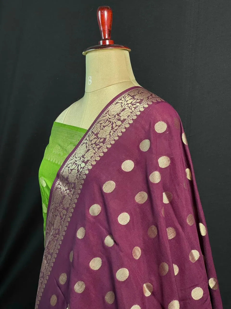Handcrafted Semi Mysore Crepe Silk Saree – Perfect Festive Wear (RMS Crape) 
