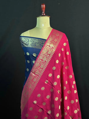 Handcrafted Semi Mysore Crepe Silk Saree – Perfect Festive Wear (RMS Crape) 