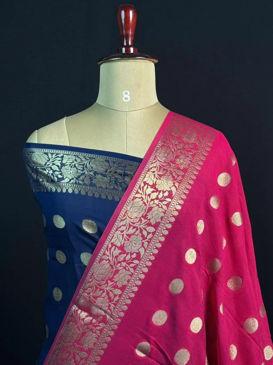 Handcrafted Semi Mysore Crepe Silk Saree – Perfect Festive Wear (RMS Crape) 