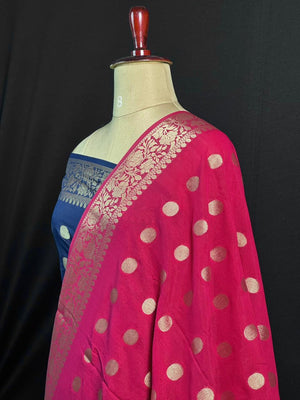 Handcrafted Semi Mysore Crepe Silk Saree – Perfect Festive Wear (RMS Crape) 