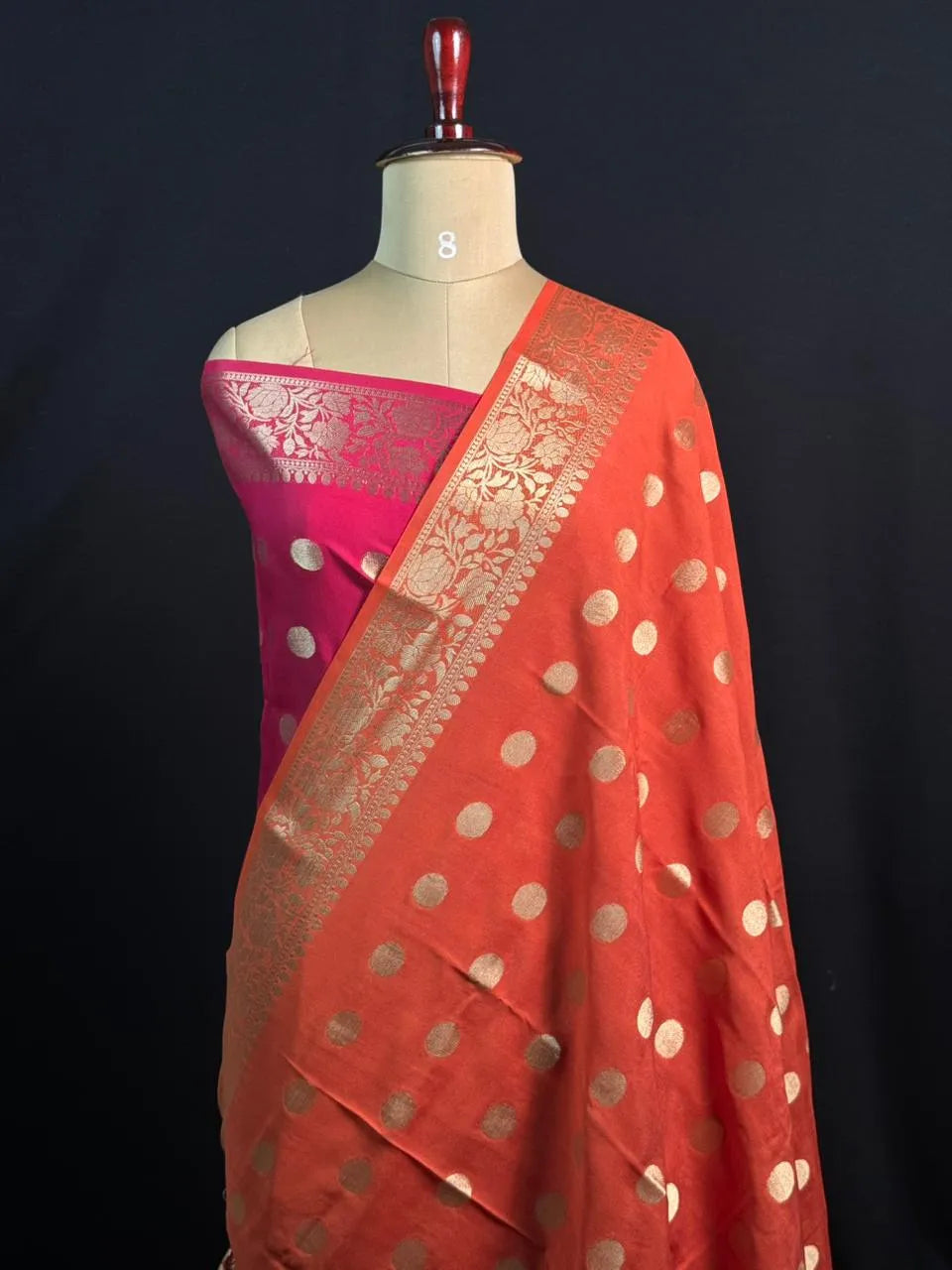 Handcrafted Semi Mysore Crepe Silk Saree – Perfect Festive Wear (RMS Crape) 