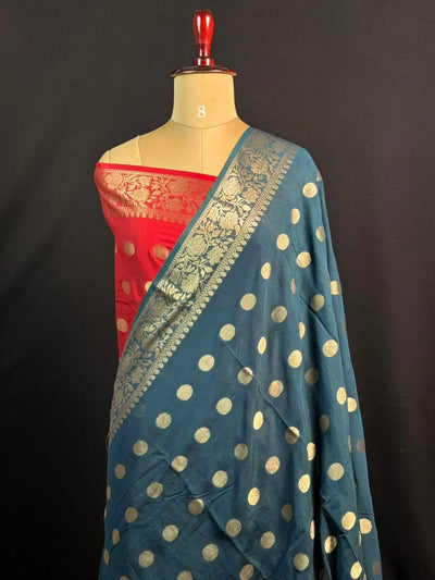 Handcrafted Semi Mysore Crepe Silk Saree – Perfect Festive Wear (RMS Crape)