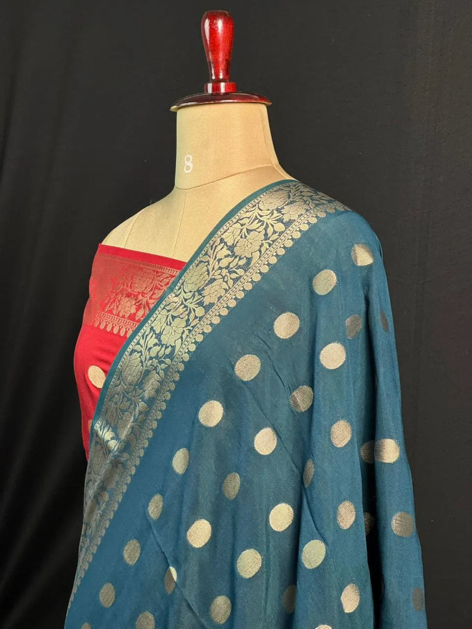 Handcrafted Semi Mysore Crepe Silk Saree – Perfect Festive Wear (RMS Crape)