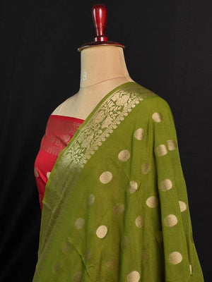 Handcrafted Semi Mysore Crepe Silk Saree – Perfect Festive Wear (RMS Crape)