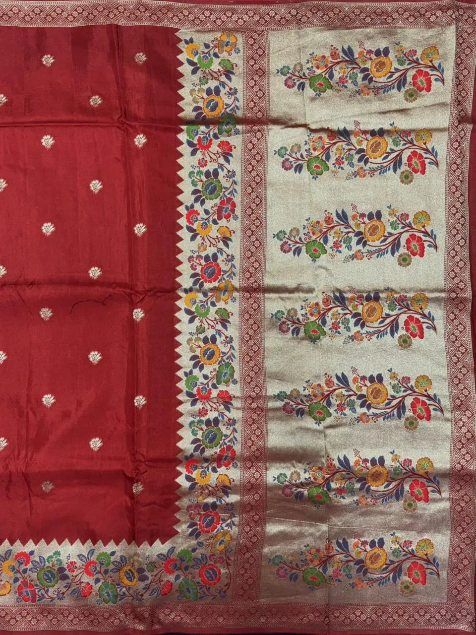 Designer Mango Silk Saree with Intricate Border Work-Sudarshan