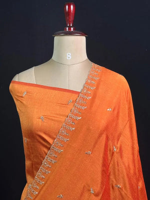 Designer Semi Tussar Saree with Golden Zari Touch 