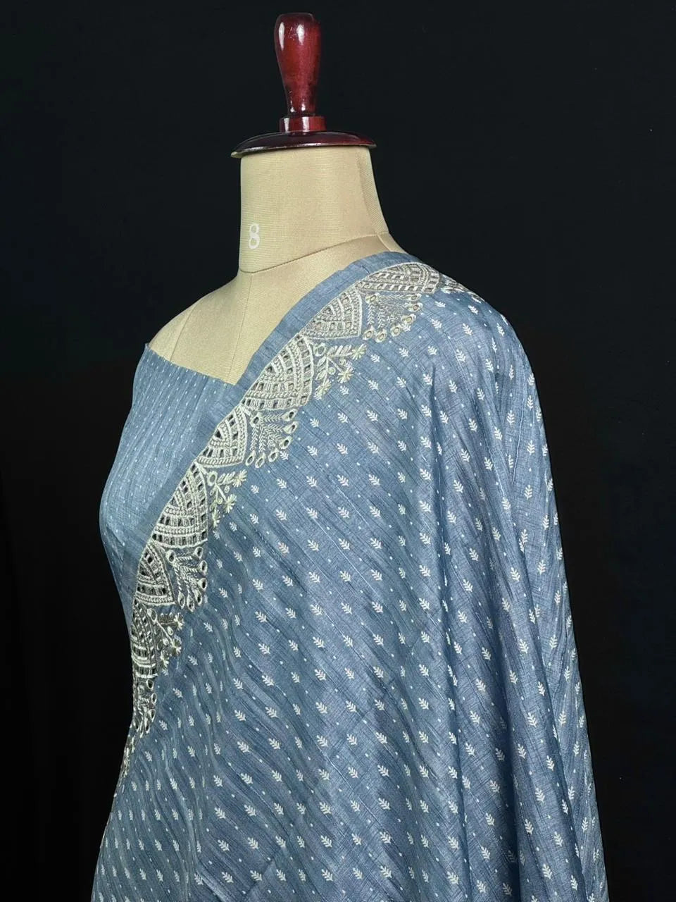 Designer Tasar Silk Cutwork Saree – Classic Ethnic Wear