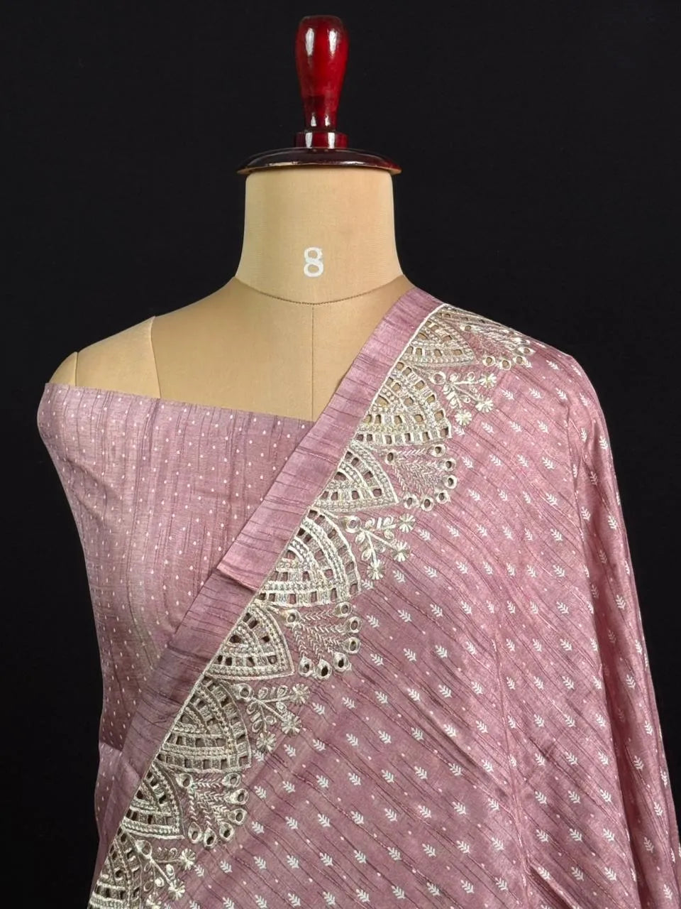 Designer Tasar Silk Cutwork Saree – Classic Ethnic Wear