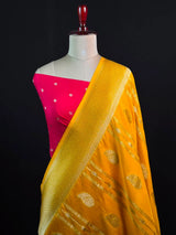 Zari Banarasi Georgette Saree-TIE AND DYE CHIFFON 