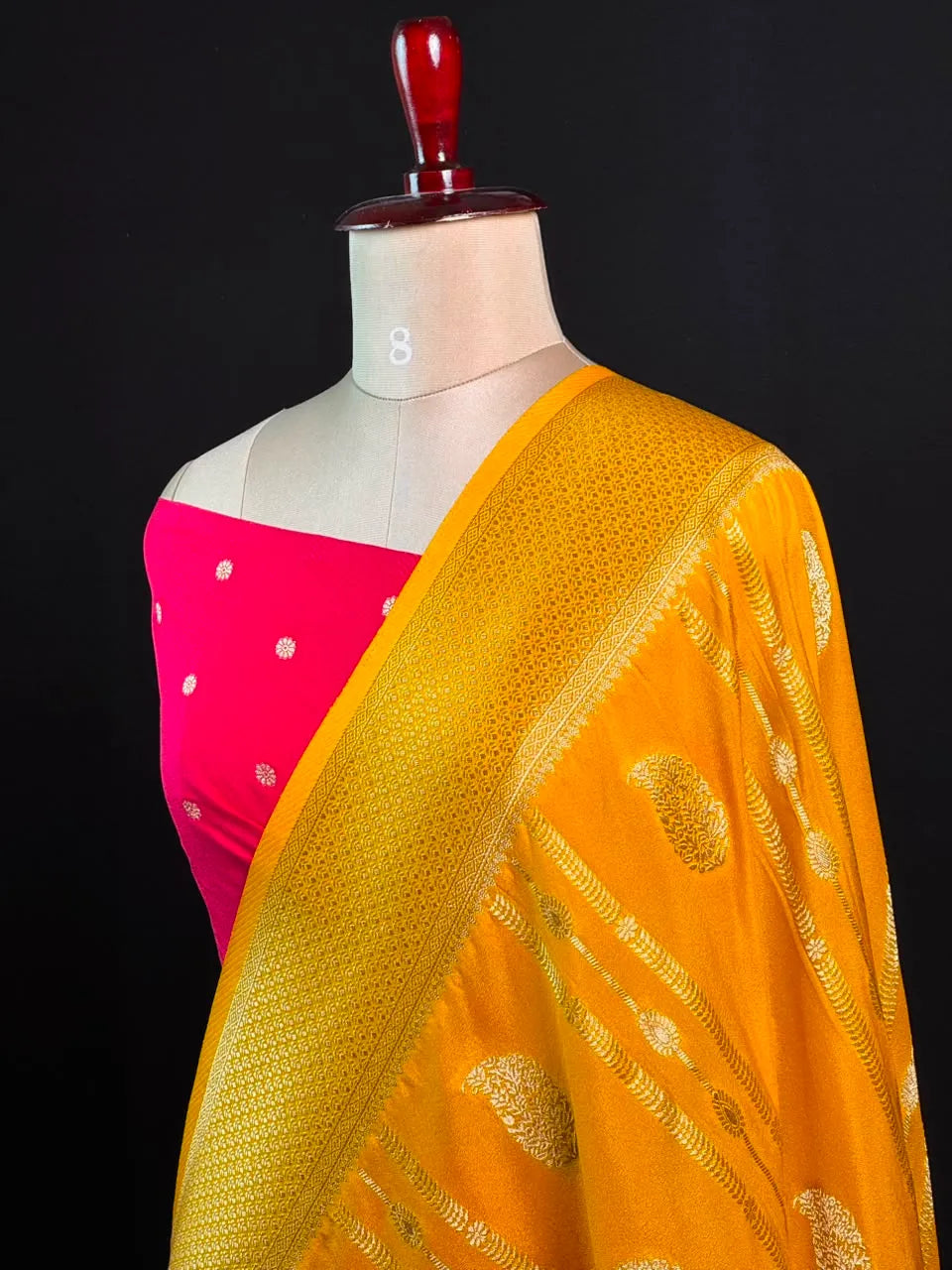 Zari Banarasi Georgette Saree-TIE AND DYE CHIFFON 