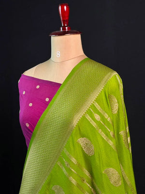 Zari Banarasi Georgette Saree-TIE AND DYE CHIFFON 