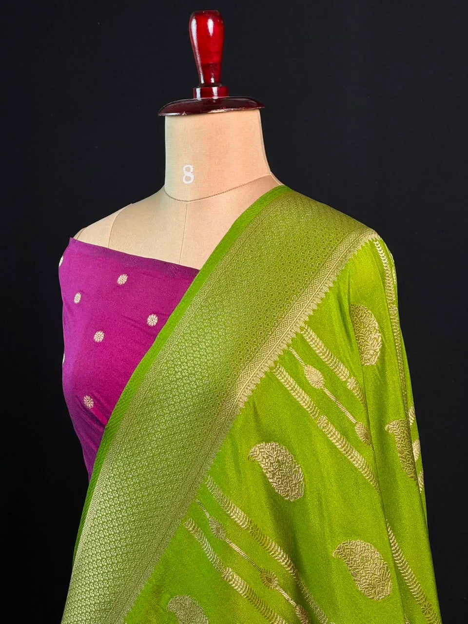 Zari Banarasi Georgette Saree-TIE AND DYE CHIFFON 