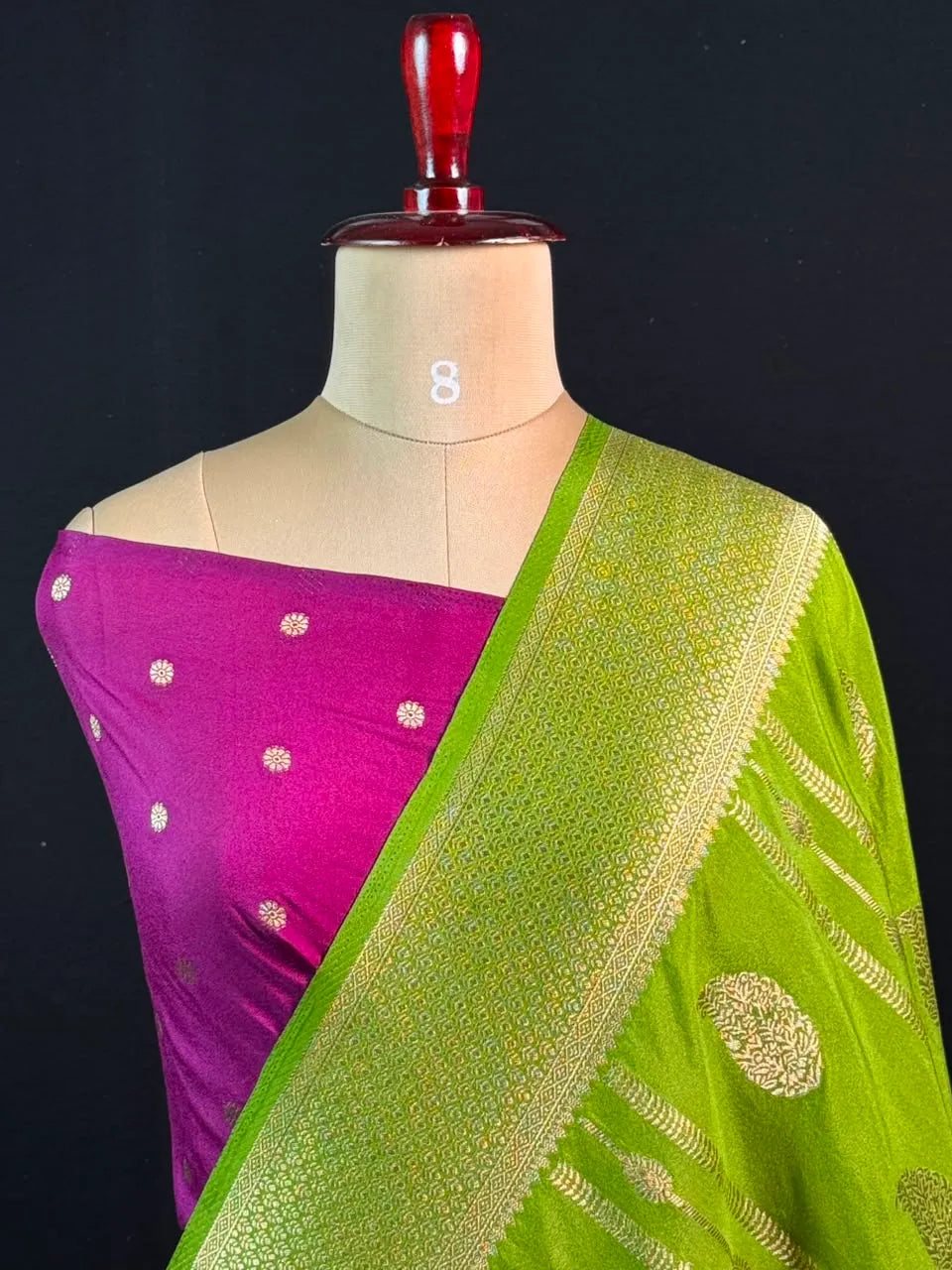 Zari Banarasi Georgette Saree-TIE AND DYE CHIFFON 