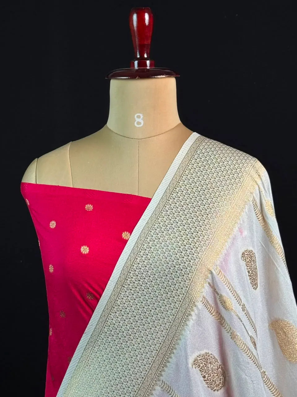 Zari Banarasi Georgette Saree-TIE AND DYE CHIFFON 