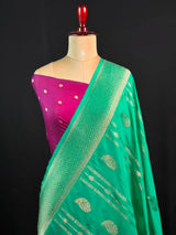 Zari Banarasi Georgette Saree-TIE AND DYE CHIFFON 