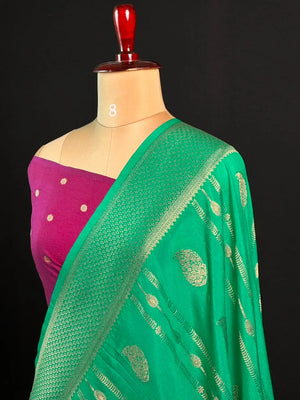 Zari Banarasi Georgette Saree-TIE AND DYE CHIFFON 