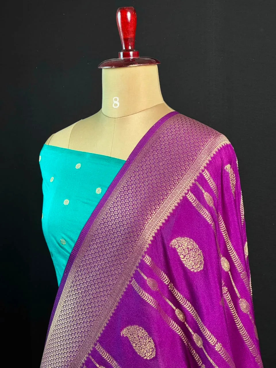 Zari Banarasi Georgette Saree-TIE AND DYE CHIFFON 