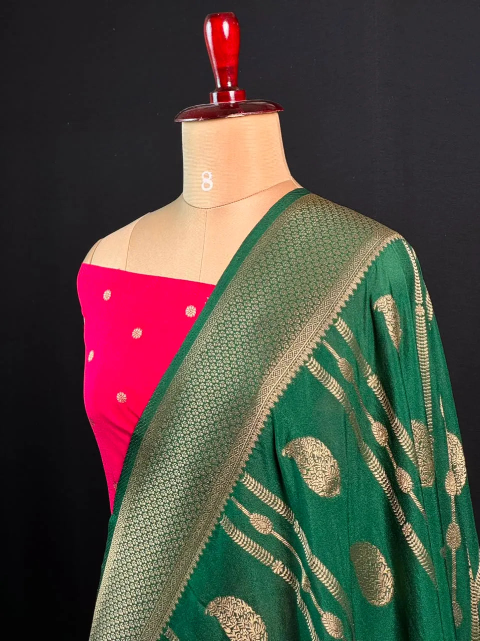 Zari Banarasi Georgette Saree-TIE AND DYE CHIFFON 