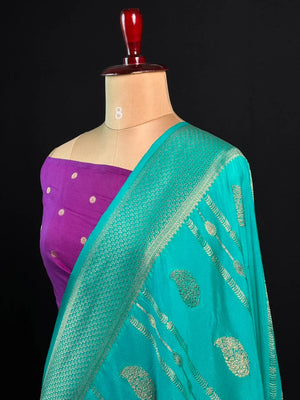 Zari Banarasi Georgette Saree-TIE AND DYE CHIFFON 