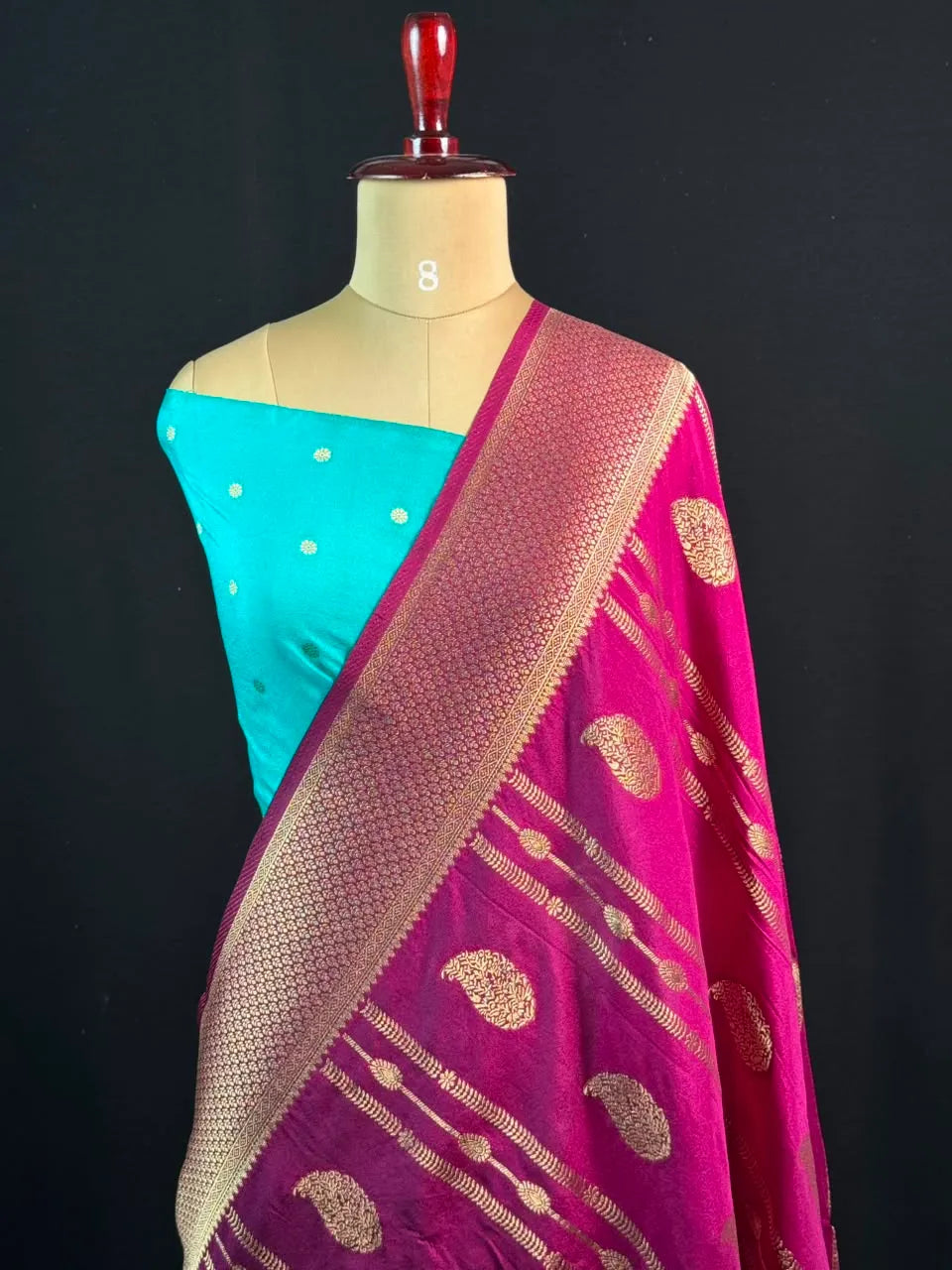 Zari Banarasi Georgette Saree-TIE AND DYE CHIFFON 