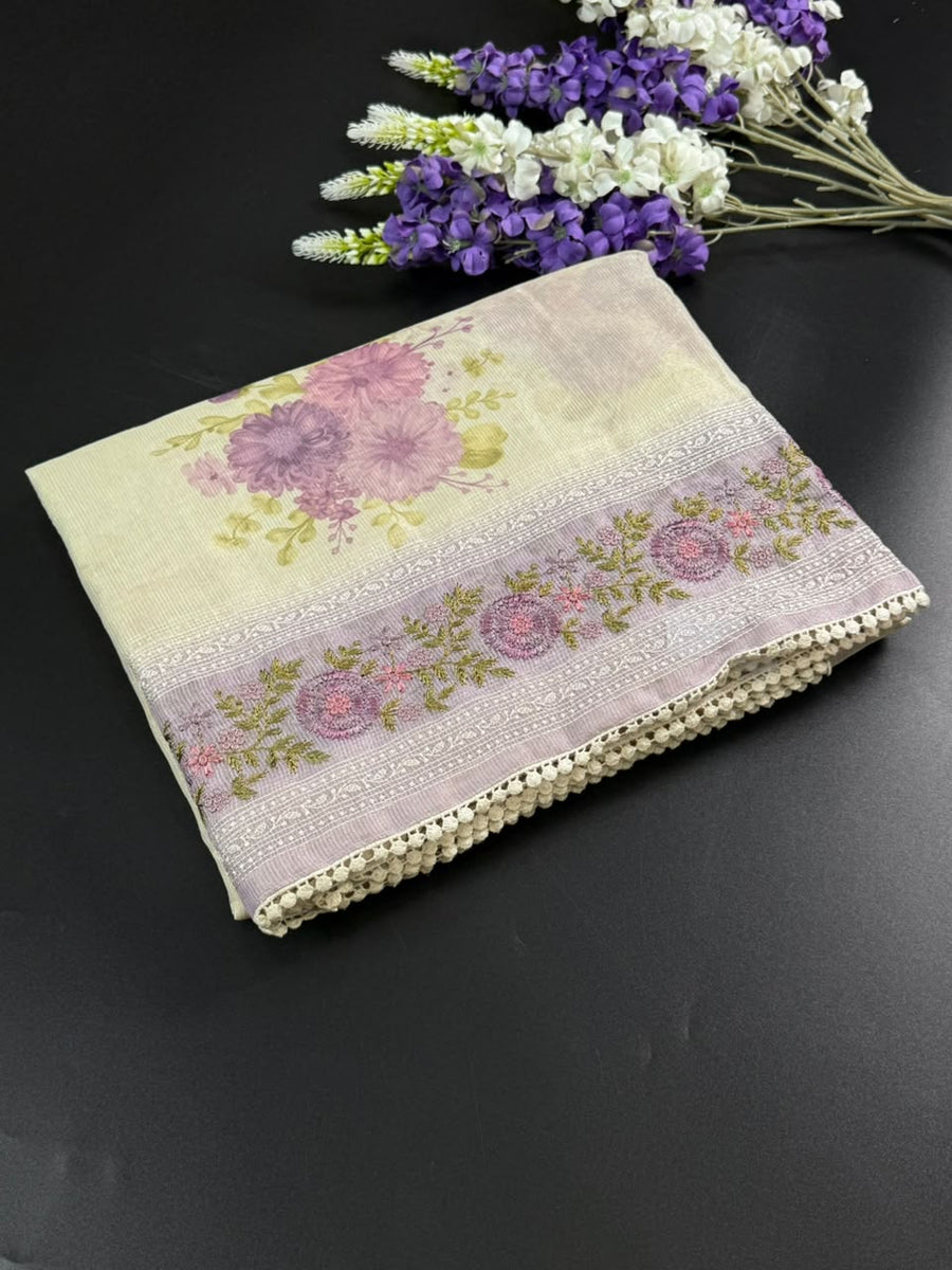Tissue Lee Embroidery Saree