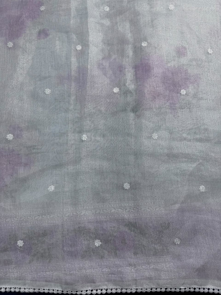 Tissue Lee Embroidery Saree