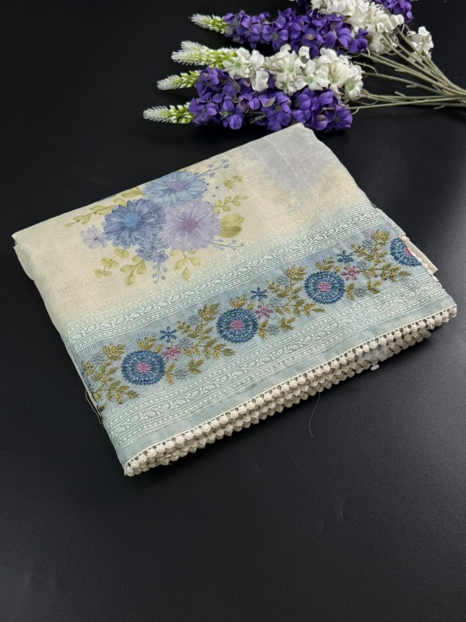 Tissue Lee Embroidery Saree