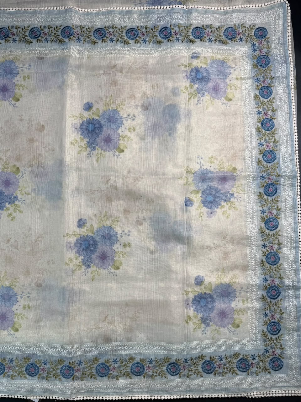 Tissue Lee Embroidery Saree