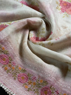 Tissue Lee Embroidery Saree