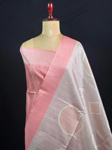 Chic Pastel Tussar Silk Saree for Timeless Elegance