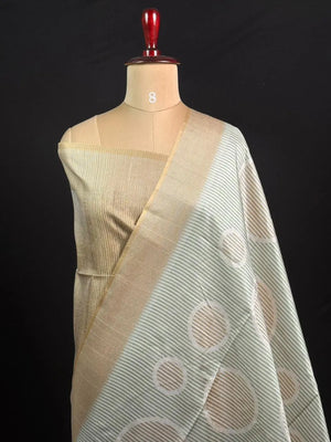 Chic Pastel Tussar Silk Saree for Timeless Elegance