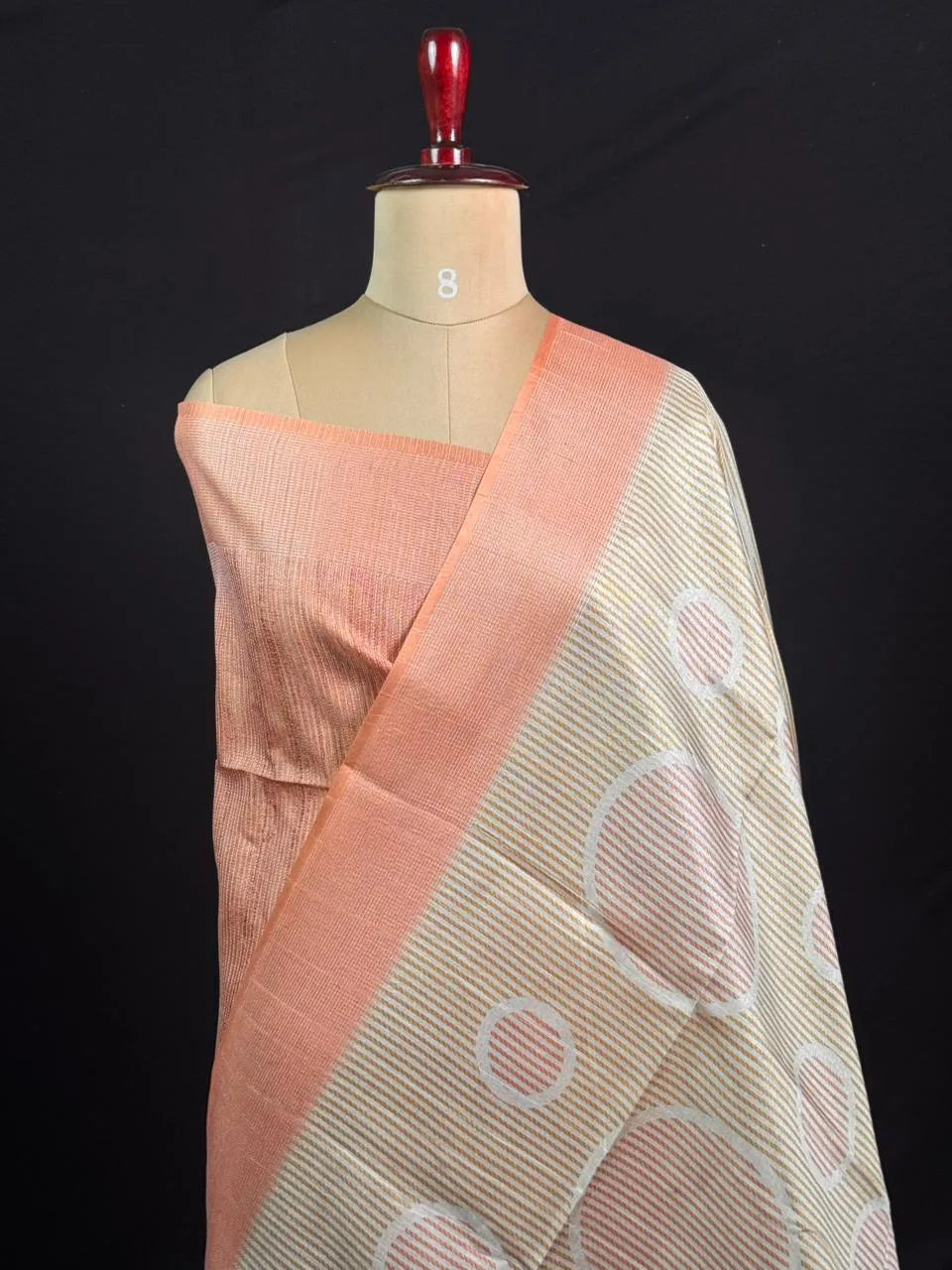 Chic Pastel Tussar Silk Saree for Timeless Elegance