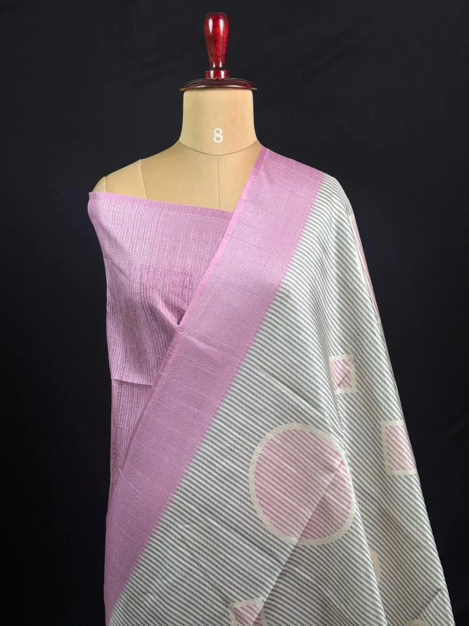 Chic Pastel Tussar Silk Saree for Timeless Elegance