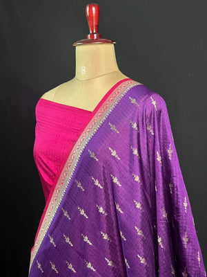 Premium Raw Kota Chex Silk Saree – Lightweight & Stylish