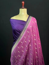 Premium Raw Kota Chex Silk Saree – Lightweight & Stylish