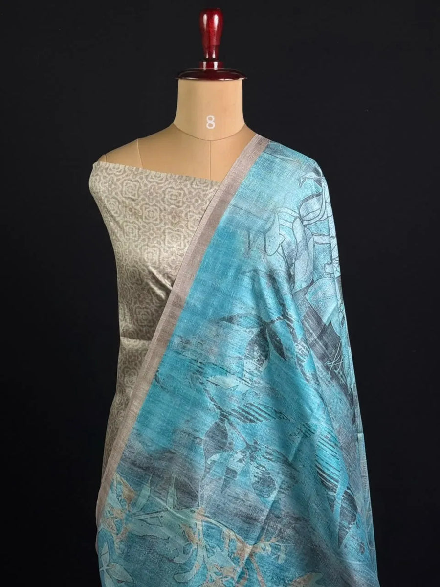 Tasar Silk Handcrafted Heritage Saree