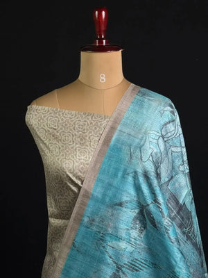 Tasar Silk Handcrafted Heritage Saree