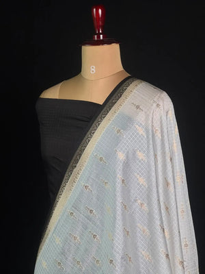 Premium Raw Kota Chex Silk Saree – Lightweight & Stylish