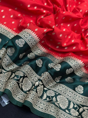 Soft Raw Silk Saree with Natural Texture and Gloss(Tiago)
