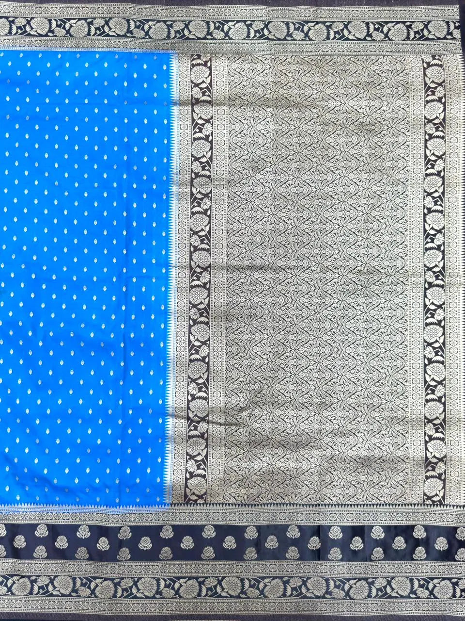 Soft Raw Silk Saree with Natural Texture and Gloss(Tiago)