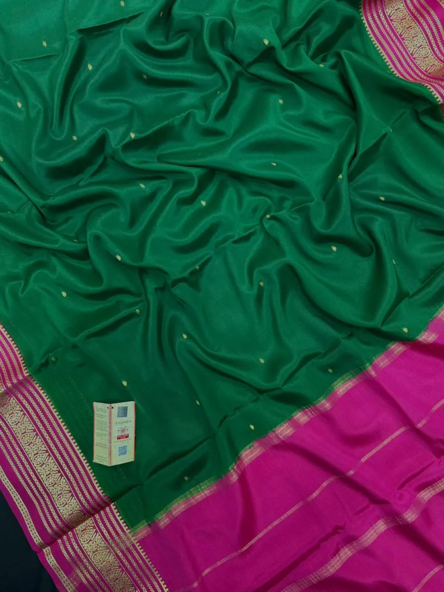 Pure Mysore Silk Saree – Elegance of Karnataka Weaves-(Tilak Bentex Cnt)