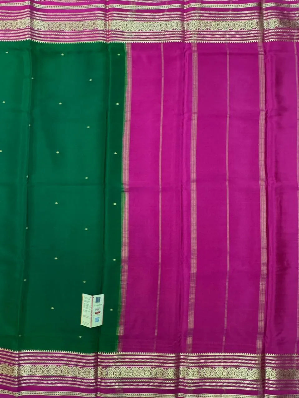 Pure Mysore Silk Saree – Elegance of Karnataka Weaves-(Tilak Bentex Cnt)