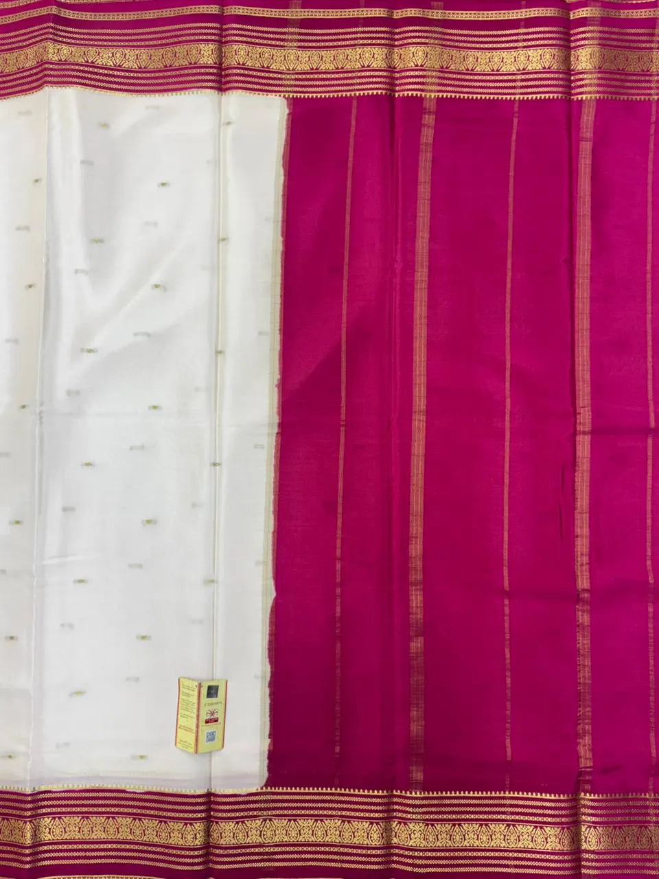 Pure Mysore Silk Saree – Elegance of Karnataka Weaves-(Tilak Bentex Cnt)