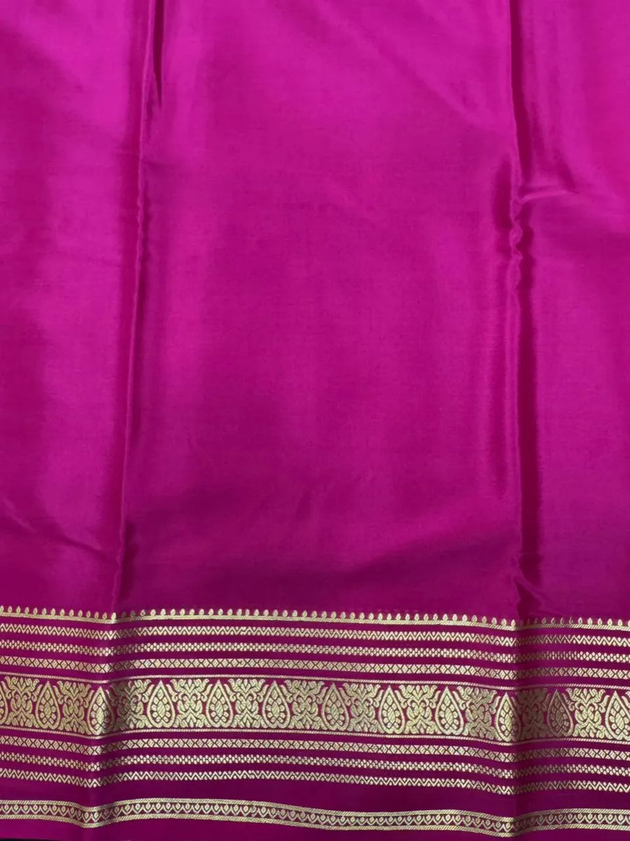 Pure Mysore Silk Saree – Elegance of Karnataka Weaves-(Tilak Bentex Cnt)