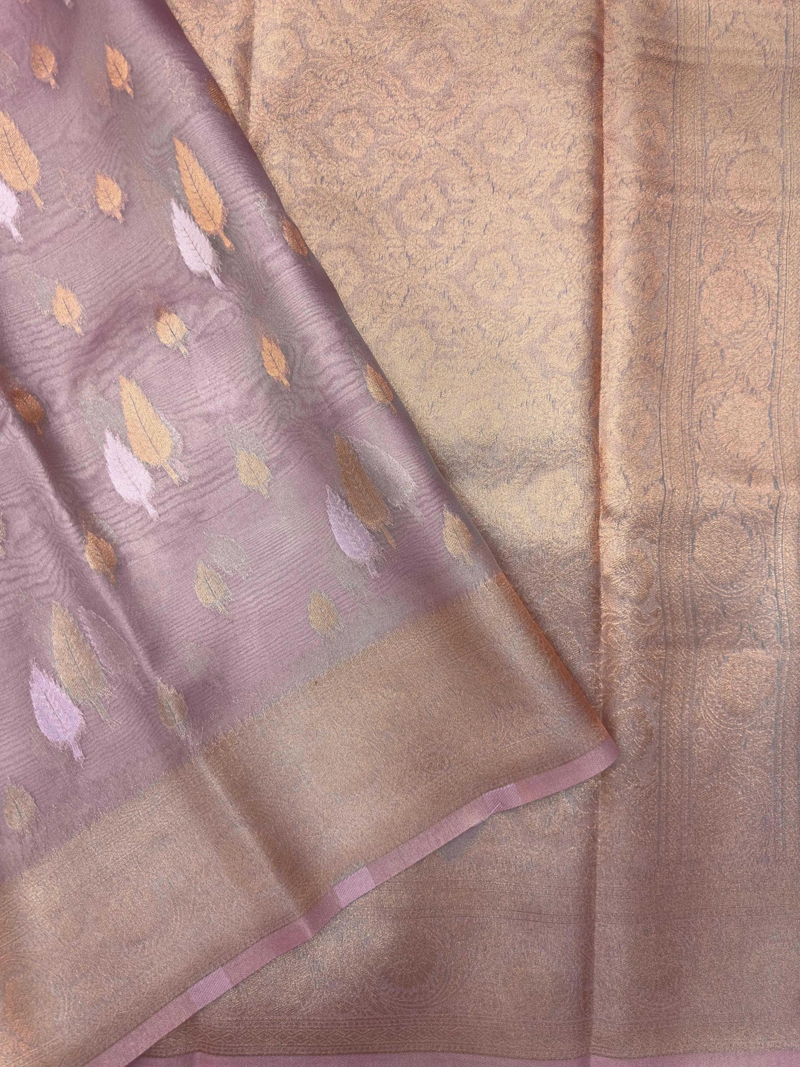 Tissue silk saree with shimmer finish – modern ethnic fashion
