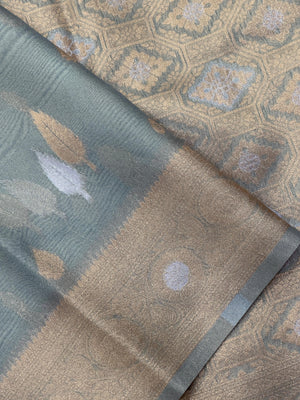 Tissue silk saree with shimmer finish – modern ethnic fashion