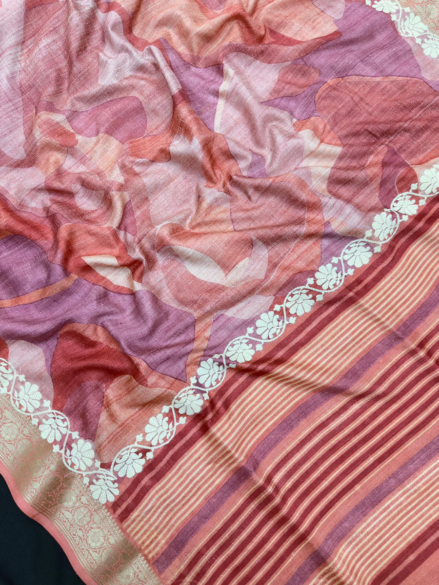 Tussar Silk Saree for Women – Elegant Texture with Natural Silk Shine for Festive & Formal Wear