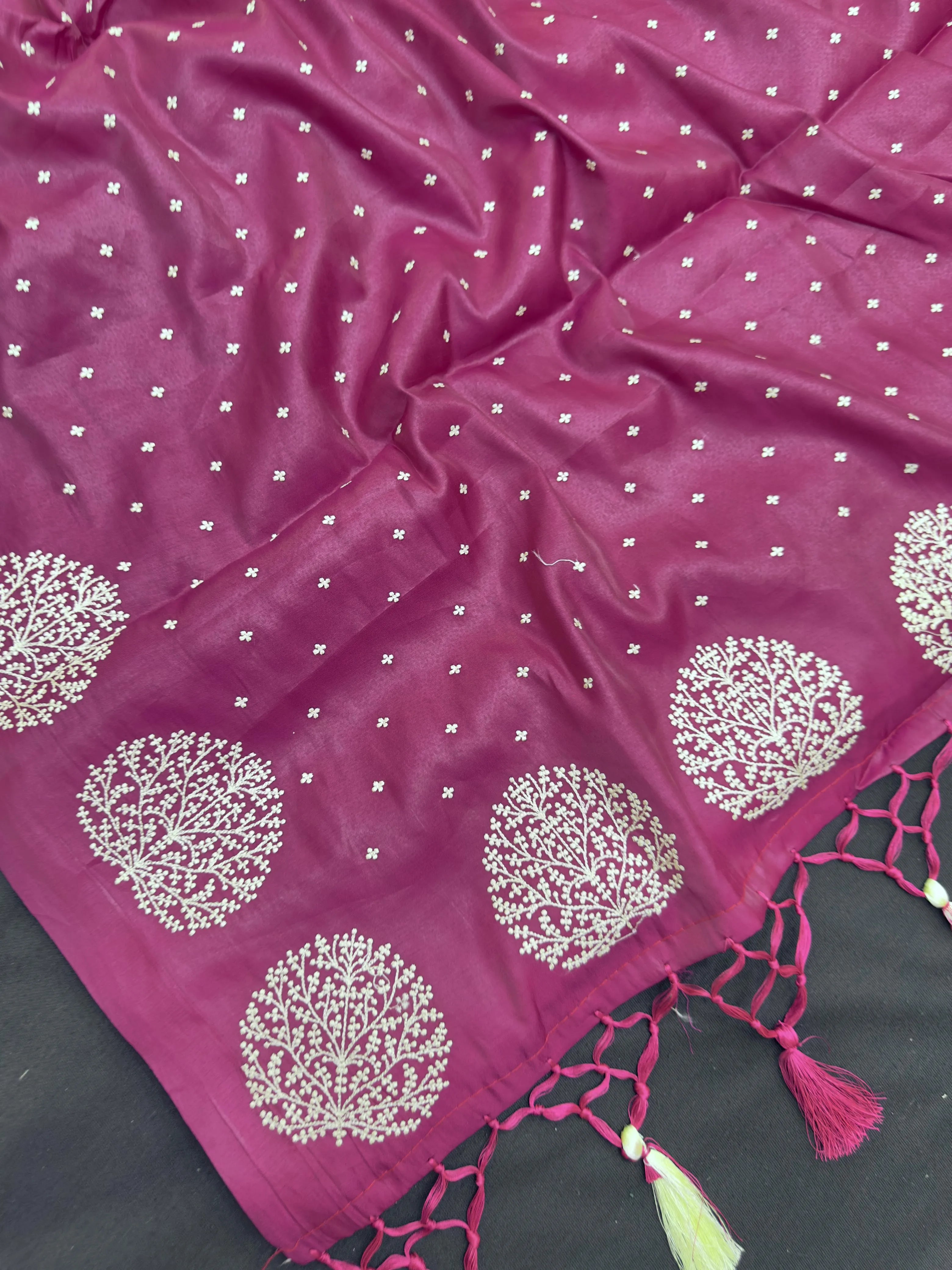 Tussar Silk Saree – Natural Shine with Elegant Textured Weave