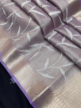 Woman wearing a Tussar Silk Saree with natural texture and subtle sheen, ideal for weddings, festivals, and cultural events. 