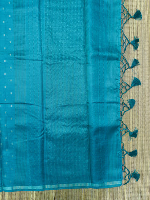 "Elegant Tussar silk saree in a sleek design, perfect for daily wear. The soft, breathable fabric features a subtle sheen and sophisticated drape, offering a timeless and comfortable look for any occasion."